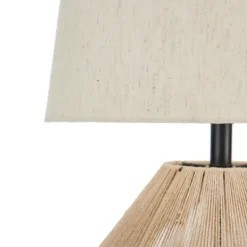 Kirkland's Home Natural Woven Jute Urn Table Lamp- Table Lamps
