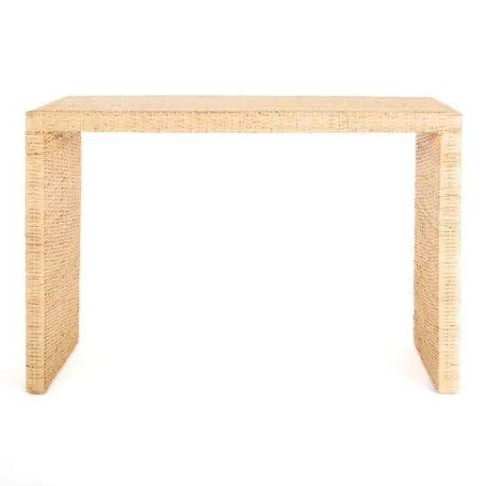 Kirkland's Home Natural Woven Rat Console Table- Console Tables