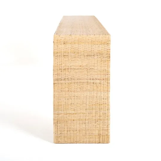 Kirkland's Home Natural Woven Rat Console Table- Console Tables