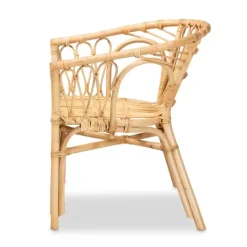 Kirkland's Home Natural Woven Rat Curved Back Dining Chair- Dining Chairs