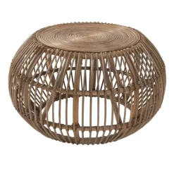 Kirkland's Home Natural Woven Rat Round Coffee Table- Coffee Tables