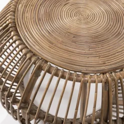 Kirkland's Home Natural Woven Rat Round Coffee Table- Coffee Tables