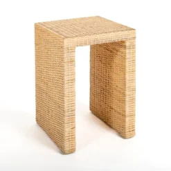 Kirkland's Home Natural Woven Rat Side Table- Accent & End Tables