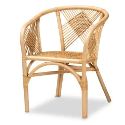 Kirkland's Home Natural Woven Rat X-Back Dining Chair- Dining Chairs