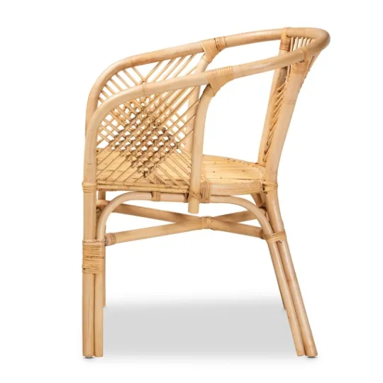 Kirkland's Home Natural Woven Rat X-Back Dining Chair- Dining Chairs