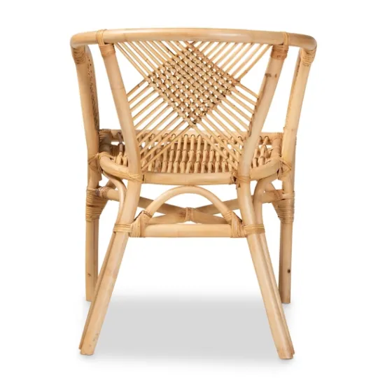 Kirkland's Home Natural Woven Rat X-Back Dining Chair- Dining Chairs