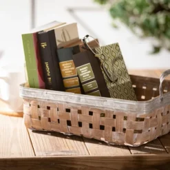 Kirkland's Home Natural Woven Reed And Metal Baskets, Set Of 2- Baskets & Boxes