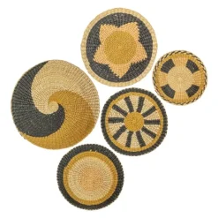 Kirkland's Home Natural Woven Seagrass 5-Pc. Wall Decoration Set- Wall Plaques