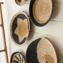 Kirkland's Home Natural Woven Seagrass 5-Pc. Wall Decoration Set- Wall Plaques