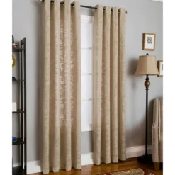 Kirkland's Home Natural Woven Single Curtain Panel, 84 In.- Curtains & Drapes