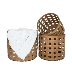 Kirkland's Home Natural Woven Wicker Round Baskets, Set Of 3- Baskets & Boxes