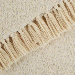 Kirkland's Home Natural Woven Zig Zag Throw- Blankets & Throws