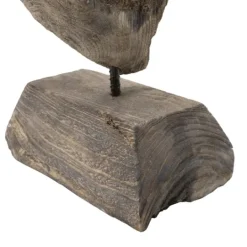 Kirkland's Home Naturally Abstract Raw Wooden Carved Figurine- Statues & Figurines