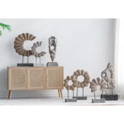 Kirkland's Home Naturally Abstract Raw Wooden Carved Figurine- Statues & Figurines