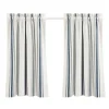 Kirkland's Home Navy & White Stripe Cafe Curtain Panel Set, 36 In.- Curtains & Drapes
