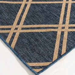 Kirkland's Home Navy Adelaide Trellis Outdoor Area Rug, 6X9- Outdoor Rugs