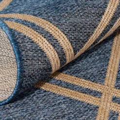 Kirkland's Home Navy Adelaide Trellis Outdoor Area Rug, 6X9- Outdoor Rugs