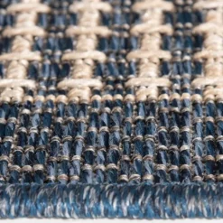 Kirkland's Home Navy Adelaide Woven Outdoor Area Rug, 6X9- Outdoor Rugs