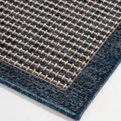 Kirkland's Home Navy Adelaide Woven Outdoor Area Rug, 6X9- Outdoor Rugs
