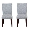 Kirkland's Home Navy And Cream Floral Parsons Chairs, Set Of 2- Dining Chairs