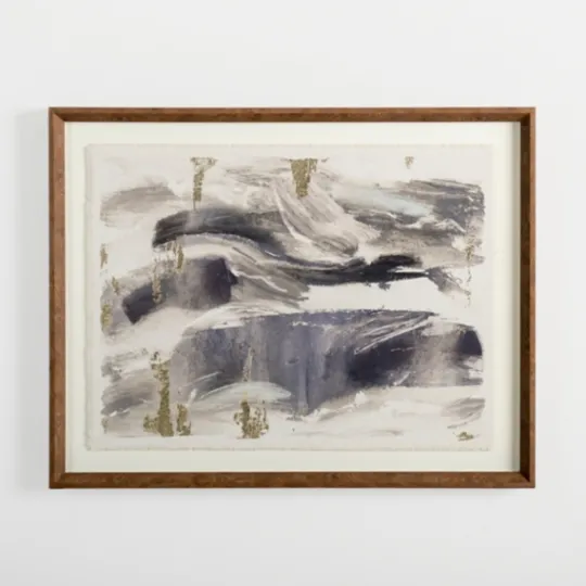 Kirkland's Home Navy And Gold Streaks Framed Art Print- Framed Art