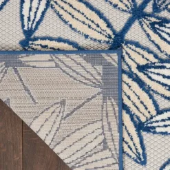 Kirkland's Home Navy And Gray Botanical Outdoor Area Rug, 6X9- Outdoor Rugs