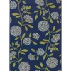 Kirkland's Home Navy And Green Floral Vine Outdoor Area Rug, 5X7- Outdoor Rugs