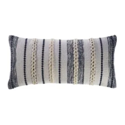 Kirkland's Home Navy And White Braided Accent Pillow- Pillows