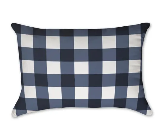 Kirkland's Home Navy And White Buffalo Check Accent Pillow- Pillows