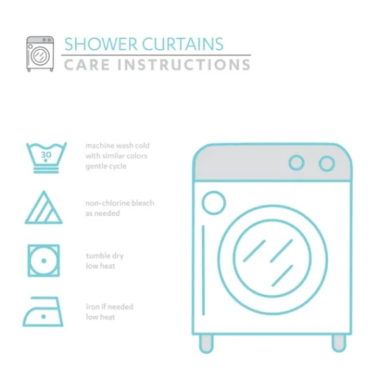 Kirkland's Home Navy And White Button Accent Linen Shower Curtain- Shower Curtains