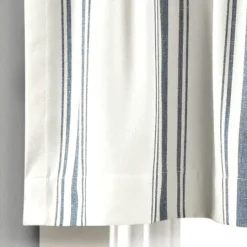 Kirkland's Home Navy And White Farmhouse Stripe Valance- Curtains & Drapes