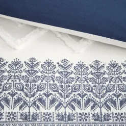 Kirkland's Home Navy And White 3-Pc. California King Duvet Set- Duvets
