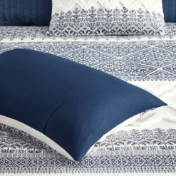 Kirkland's Home Navy And White 3-Pc. California King Duvet Set- Duvets
