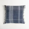Kirkland's Home Navy And White Plaid Reversible Throw Pillow- Pillows