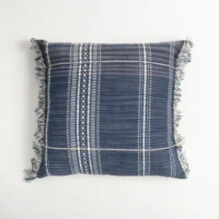 Kirkland's Home Navy And White Plaid Reversible Throw Pillow- Pillows