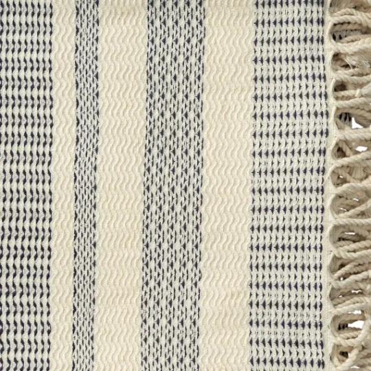 Kirkland's Home Navy And White Stripes Cotton Throw- Blankets & Throws