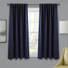 Kirkland's Home Navy Back Tab Blackout Curtain Panel Set, 63 In.- Curtains & Drapes