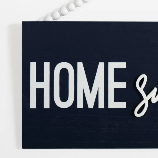 Kirkland's Home Navy Beaded Home Sweet Home Wall Plaque- Wall Quotes & Signs