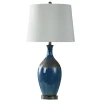 Kirkland's Home Navy Blue Color Drip Table Lamp- Buffet Lamps