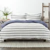 Kirkland's Home Navy Blue Echo Stripe 3-Pc. Queen Duvet Cover Set- Duvets