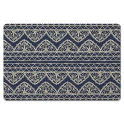 Kirkland's Home Navy Boho Lace Pattern Floor Mat- Kitchen & Floor Mats