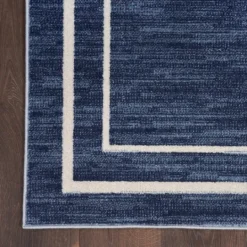 Kirkland's Home Navy Bordered Indoor/Outdoor Accent Rug, 2X4- Outdoor Rugs
