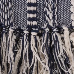 Kirkland's Home Navy Braided Stripe Throw- Blankets & Throws