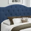 Kirkland's Home Navy Bryne Button Tufted Full/Queen Headboard- Beds & Headboards