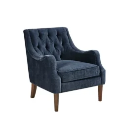 Kirkland's Home Navy Button Tufted Accent Chair- Accent Chairs