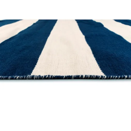 Kirkland's Home Navy Cabana Stripe Indoor/Outdoor Area Rug, 5X7- Outdoor Rugs