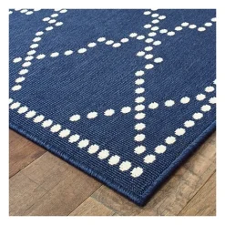 Kirkland's Home Navy Caden Outdoor Area Rug, 5X7- Outdoor Rugs