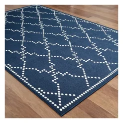 Kirkland's Home Navy Caden Outdoor Area Rug, 5X7- Outdoor Rugs