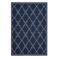 Kirkland's Home Navy Caden Outdoor Area Rug, 6X9- Outdoor Rugs