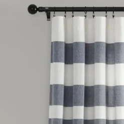 Kirkland's Home Navy Cape Cod Stripe Curtain Panel Set, 95 In.- Curtains & Drapes